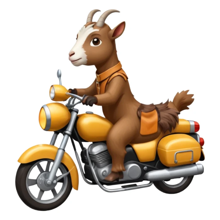 Goat on motorbike sticker