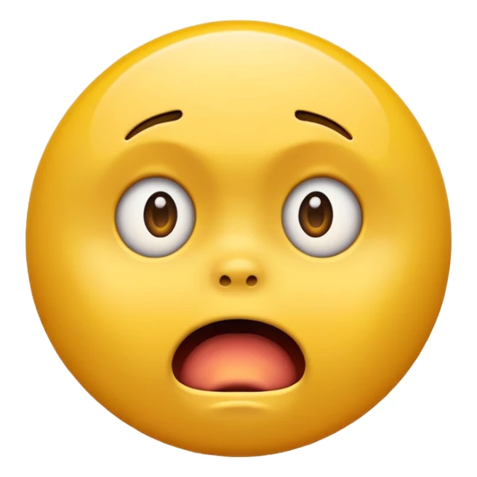 jaw dropped yellow circle style looks shocked sticker