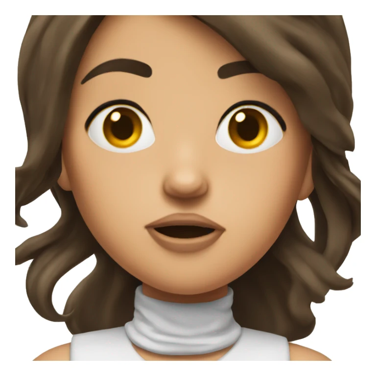 brunette girl that is super mad sticker