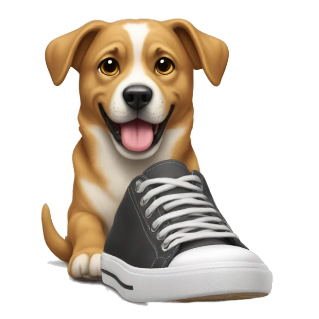 Perro con zapatos  sticker