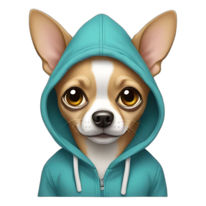 Chihuahua with wearing hoodie sticker