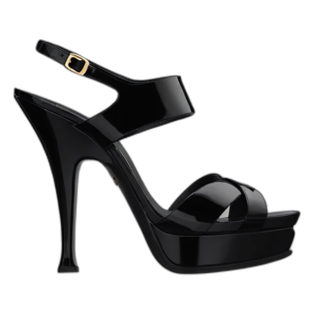 Ysl TRIBUTE heel SANDAL black PATENT LEATHER sticker