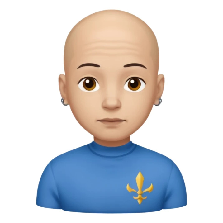 Sujeto pelon vestido de azul tatuado sticker