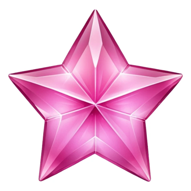 ultra realistic pink crystal star sticker