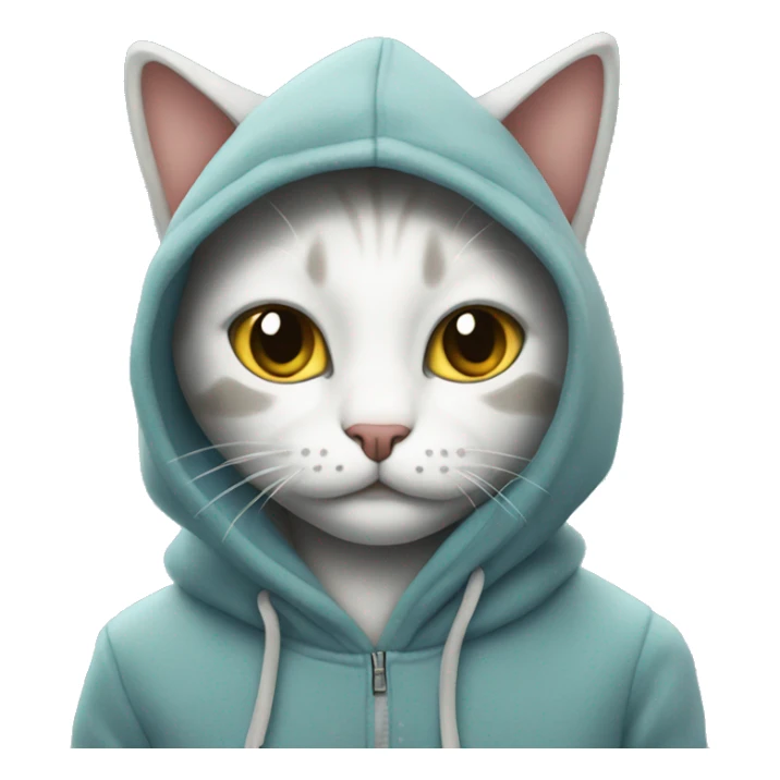 Cat with a New York hoodie sticker