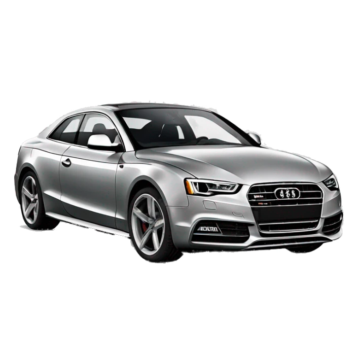 Audi s5 color negro rines plata sticker