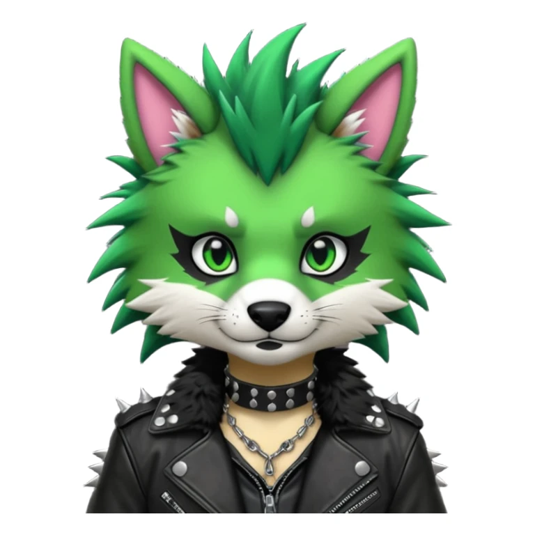 Cool punky badass Fursuit-furry-fursona sticker