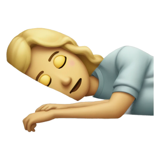 Sad person laying in bed next to mum sticker