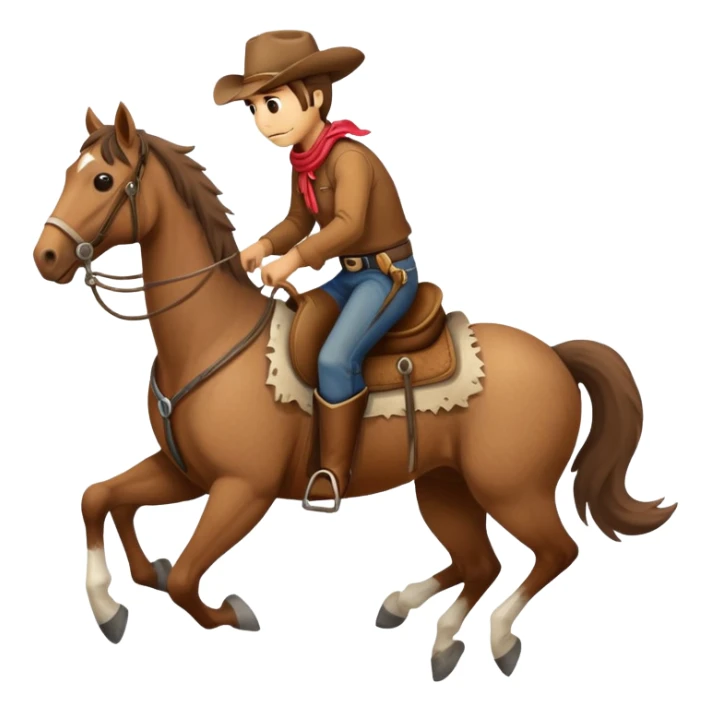 cowboy riding a horse  sticker