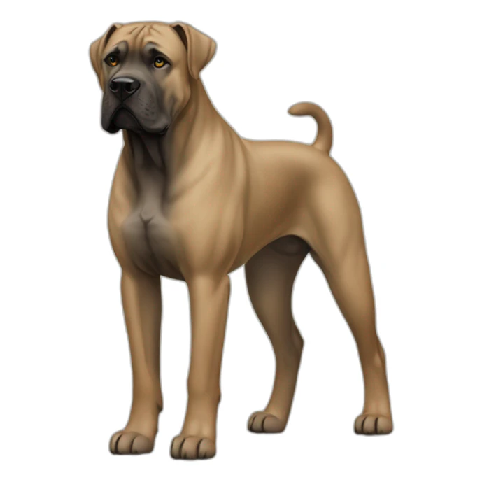 dog Cane Corso color fawn full body sticker