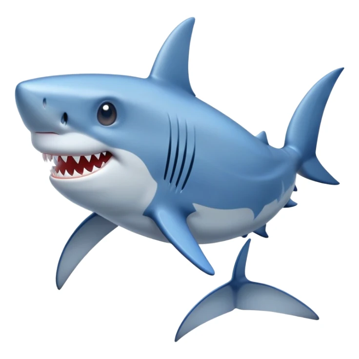 Un tiburon con zapatos azules sticker