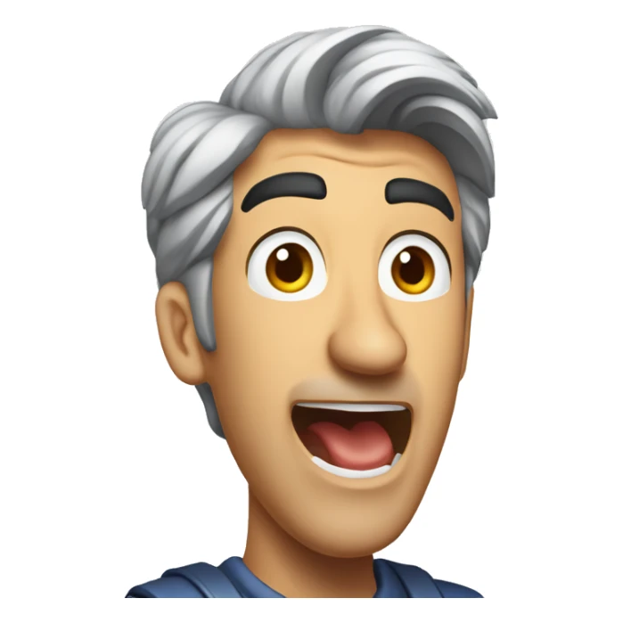 craig federighi looking up to the right, screaming sticker