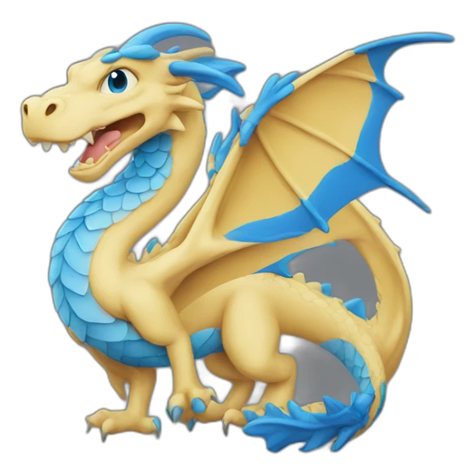 a dragon in the colors of Israel sticker