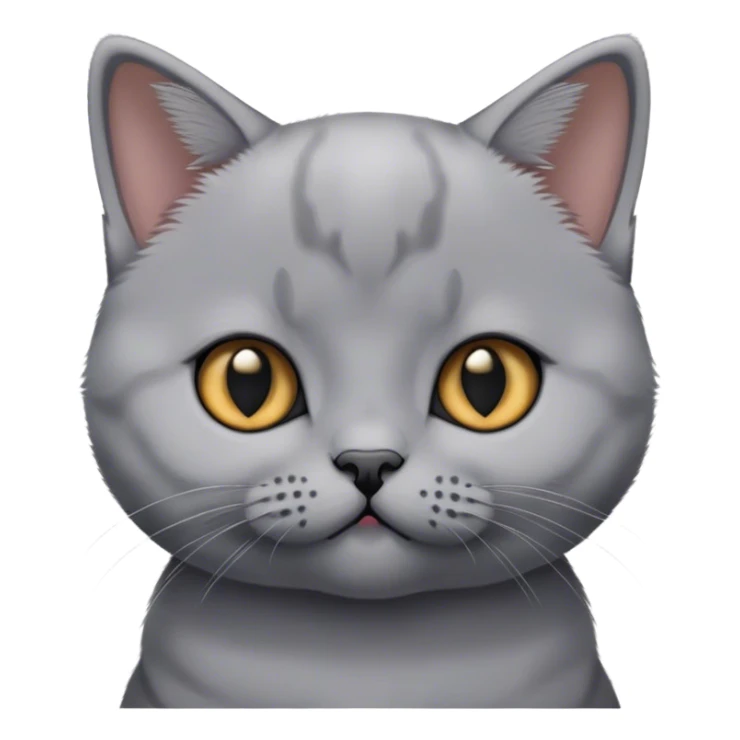 Head of british shorthair kitten sticker