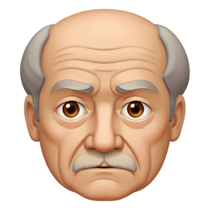 Create a emoji of a old leader man looking like dictatorship  sticker