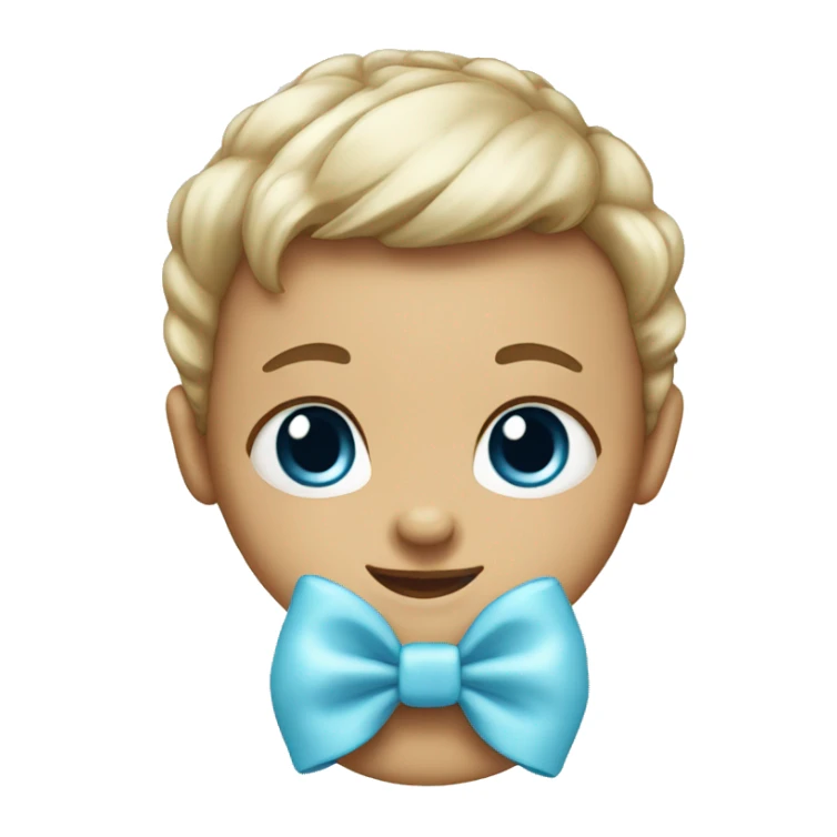 Baby blue bow  sticker