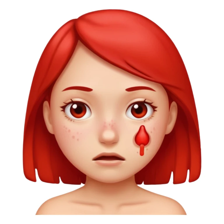 pimple sleeping on girls skin sticker