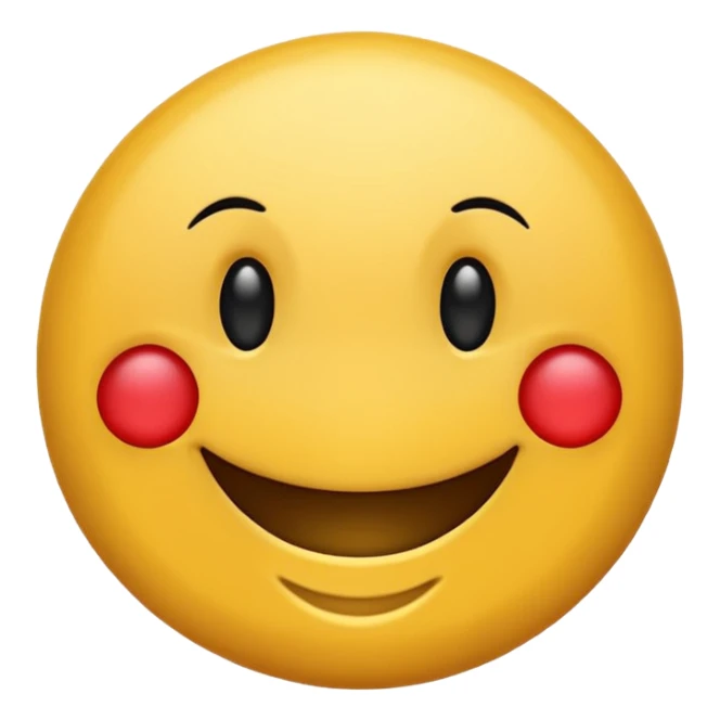 Smiley rond  qui rougis  parce qu’il est timide sans sourire  sticker