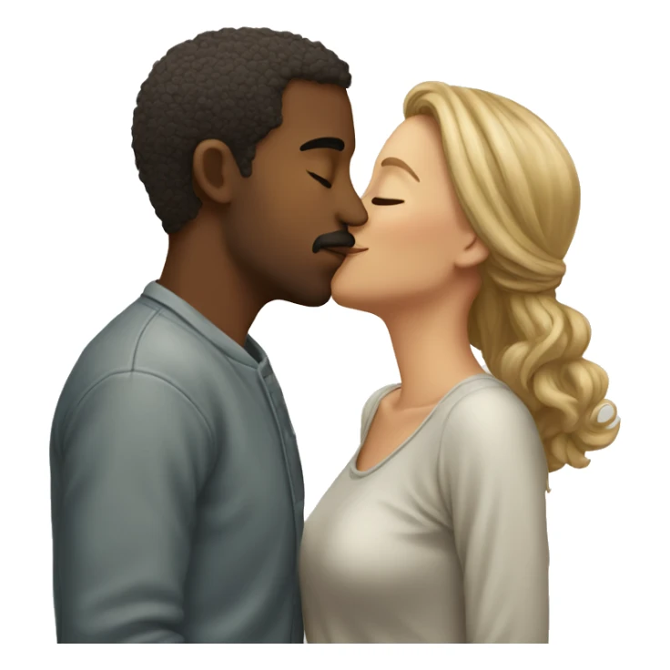 woman and man kising sticker