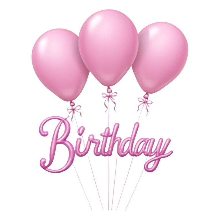 birthday sign in baby pink sticker