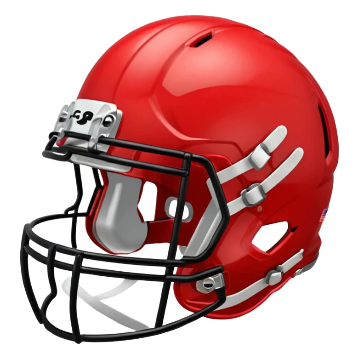 in a shade of red college football helmets sticker