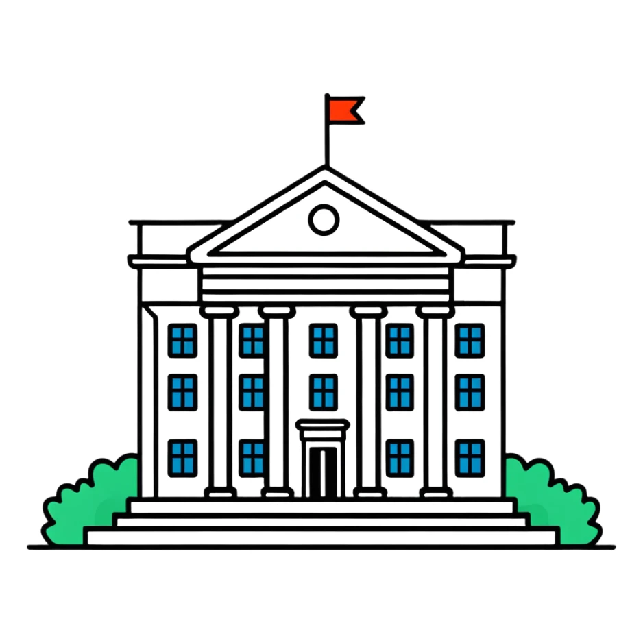 bank building crossed out, no banking sticker