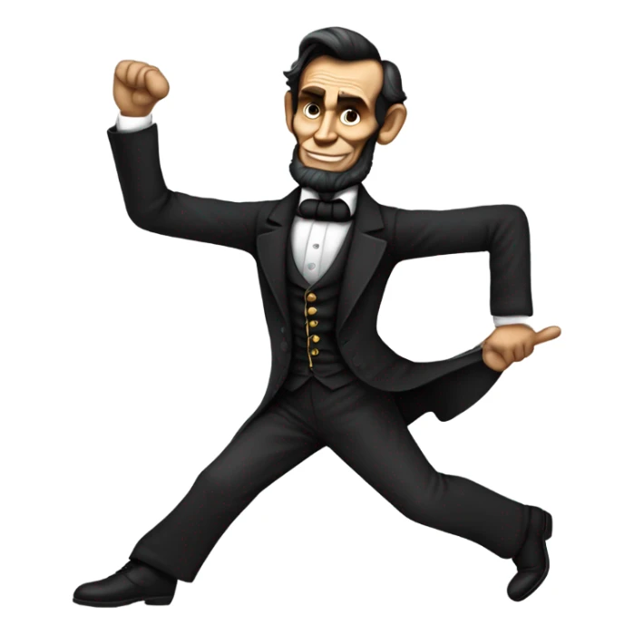 Abraham Lincoln doing the whip and nae nae sticker