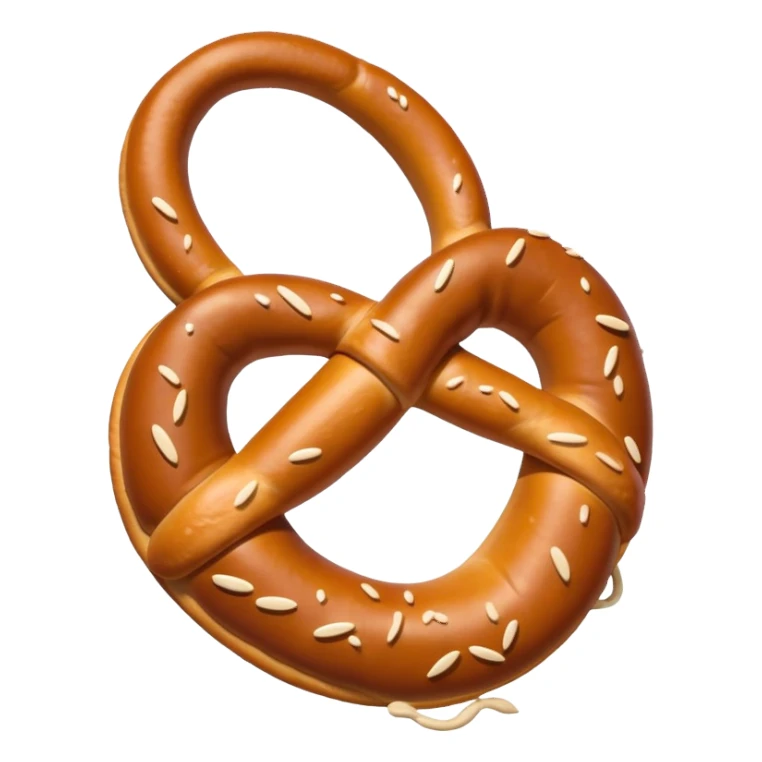 Old school simple pretzel emoji vintage style sticker