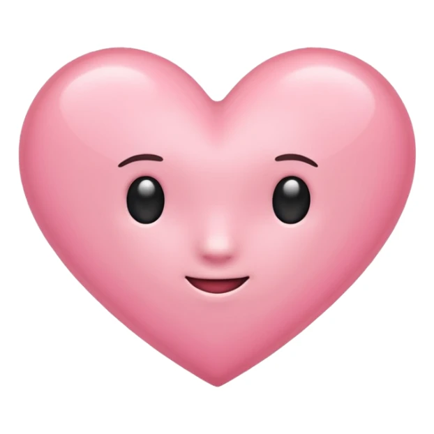 light pink heart iPhone emoji style sticker