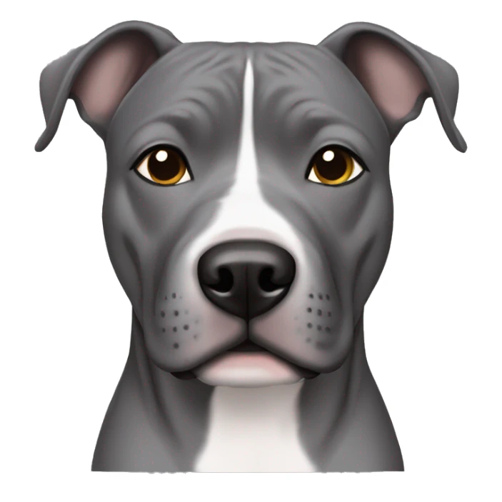 grey staffordshire terrier with grey eyes sticker