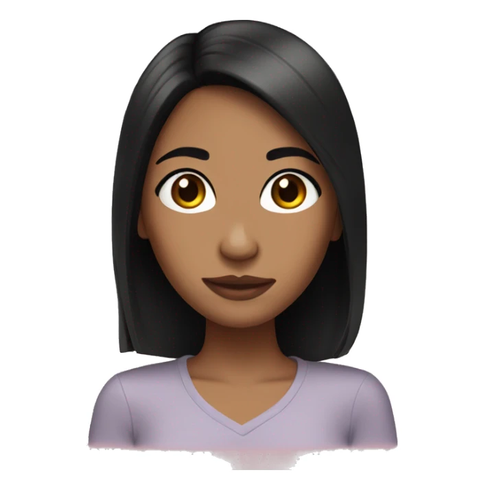 girl with black hair and olive skin  sticker