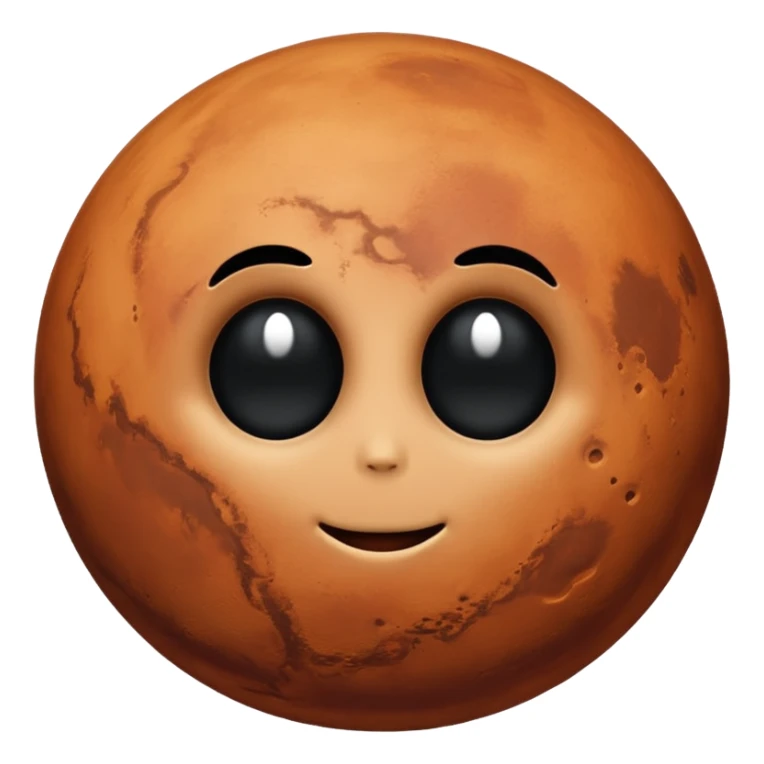 Mars with no mouth or eyes a planet only  sticker