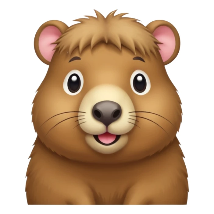 A capybara drawn in a manga style (kawaii) sticker