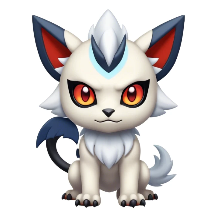 Edgy Cool Kawaii Litten-Absol-Pokémon Full Body  sticker