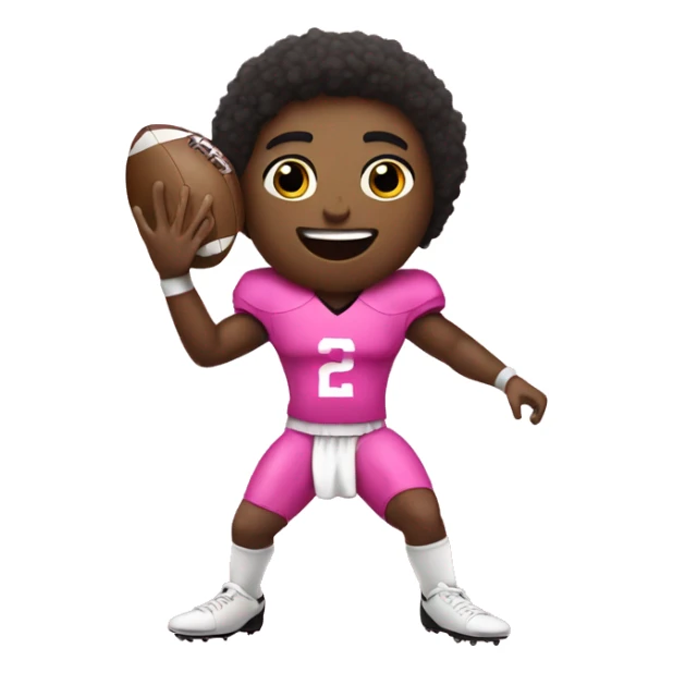 Football player with a pink tutu  sticker