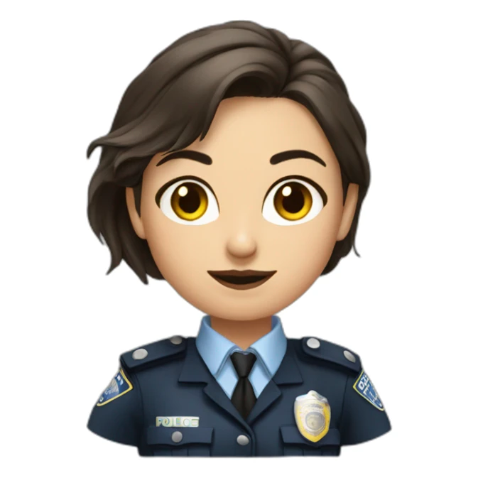 woman police rat brunete sticker