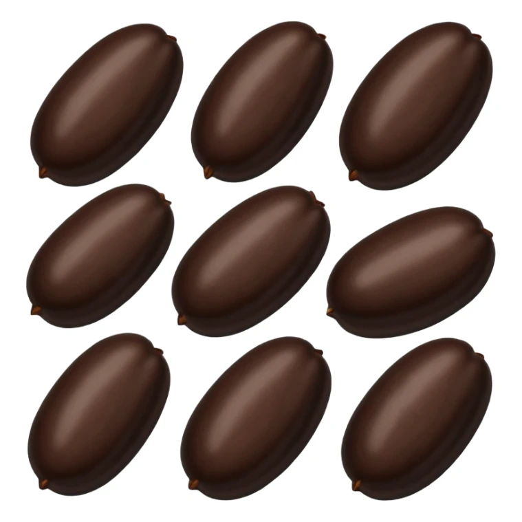 emoji of Austrian black big bean sticker
