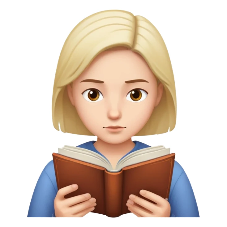 persona leyendo o escribiendo sola sticker