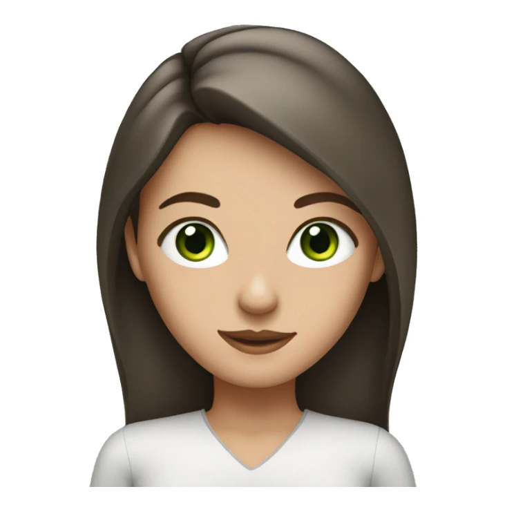 brunette girl with green eyes in working  sticker