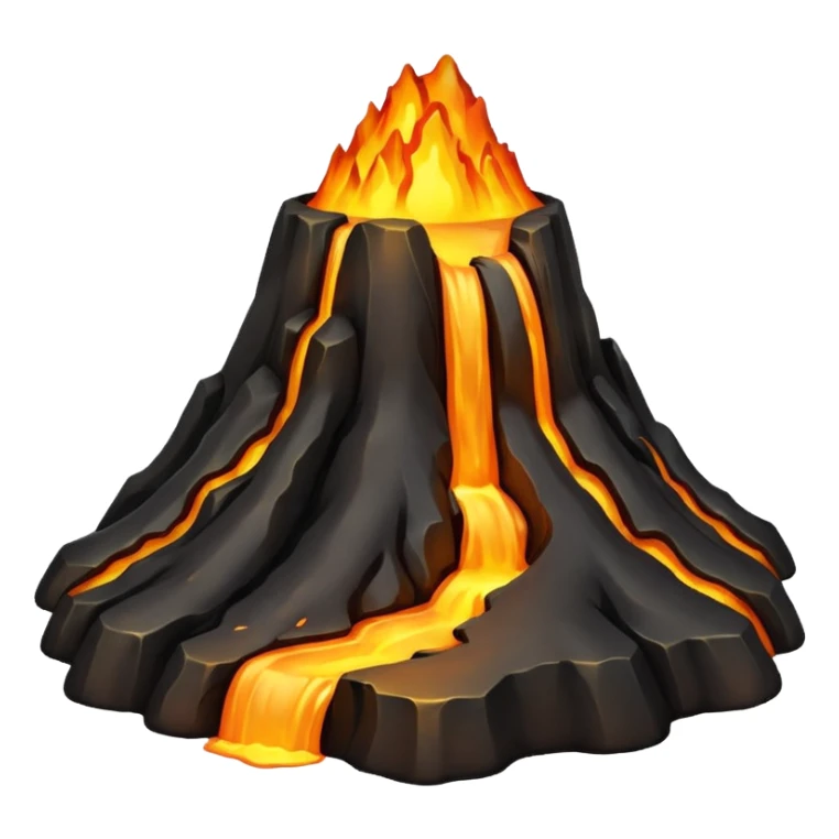 Volcano but lava is molten gold sticker