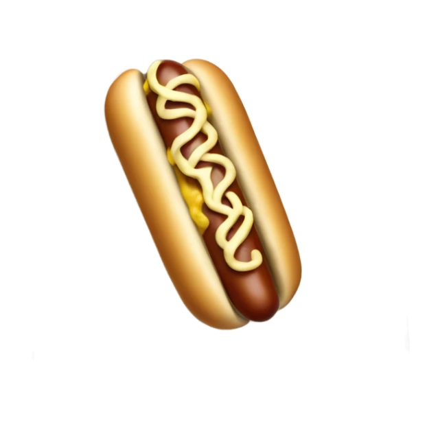 Plain hot dog with mashed potato on a plate sticker
