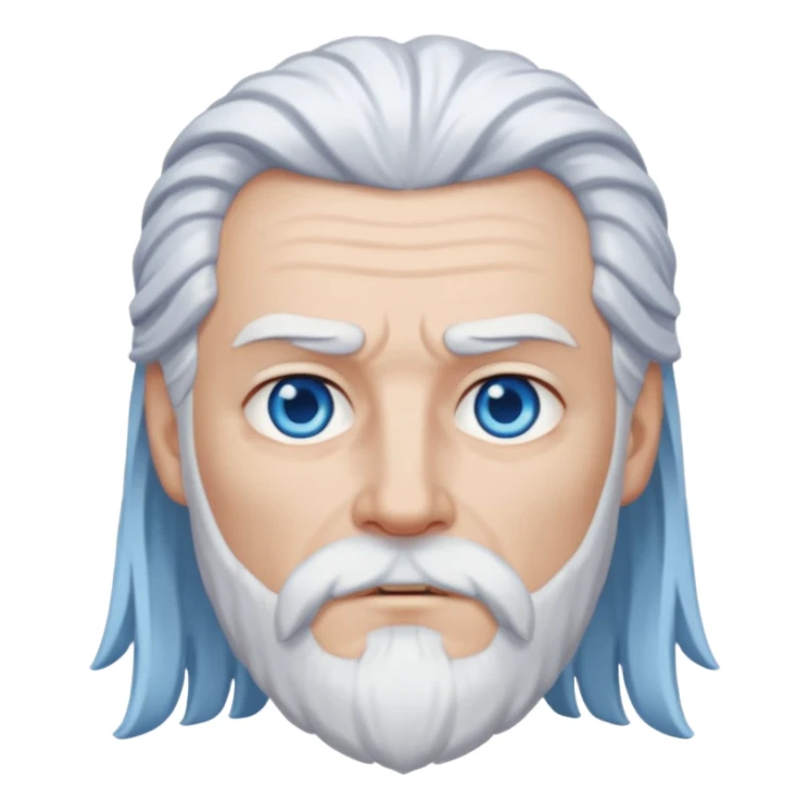 Odin with blue eyes, white hair sticker