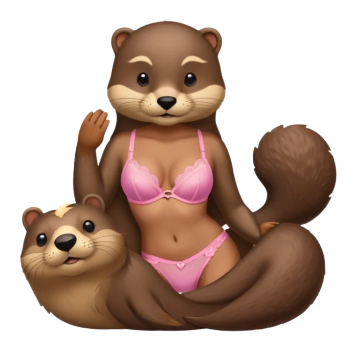 Victoria secret otter model sticker