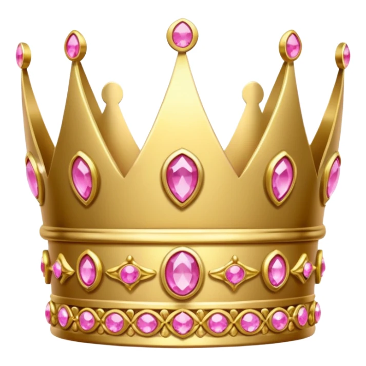 lower crown golden with pink gems sticker