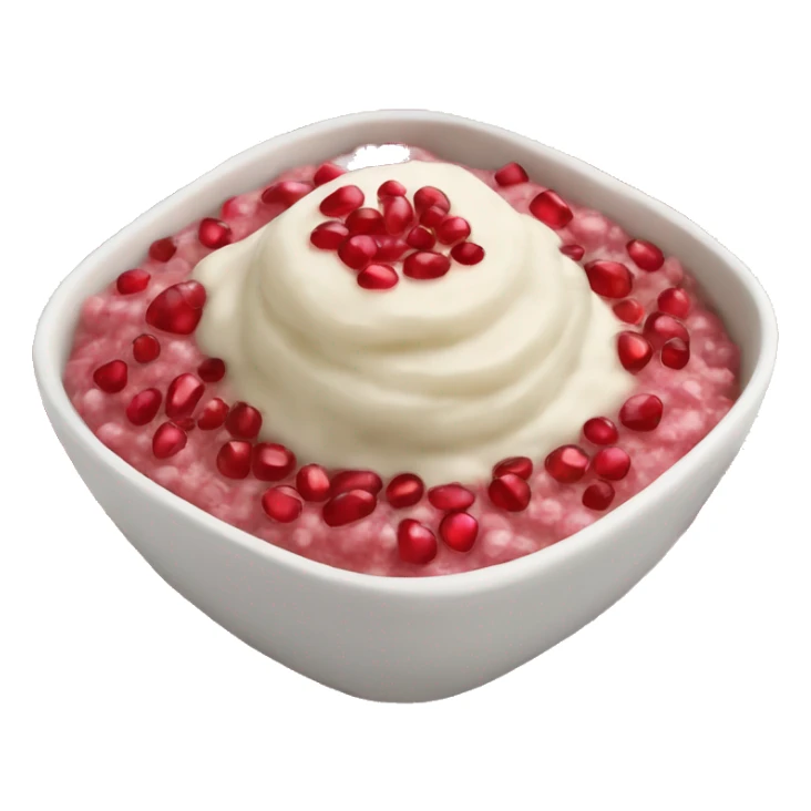 matbucha dip with pomegranate seeds on top sticker