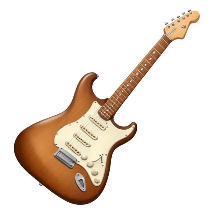 electric guitar strat brown and white squire sticker