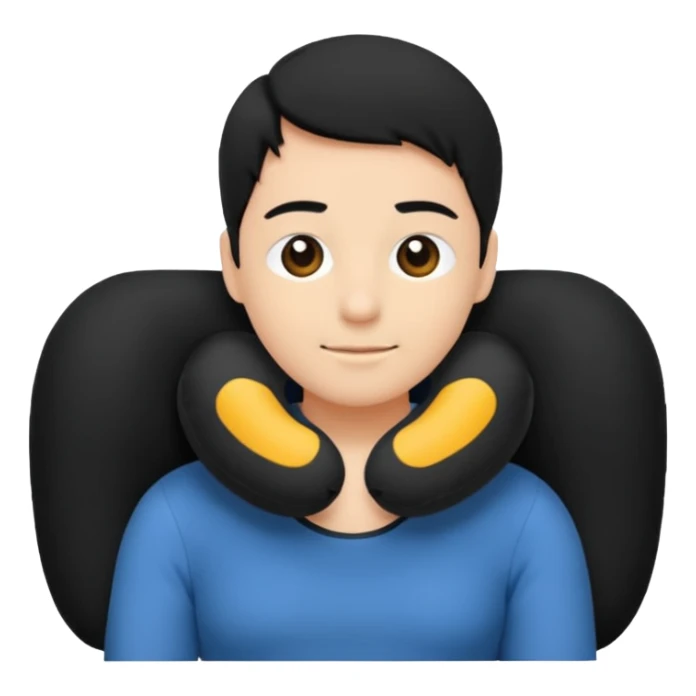 black Travel Neck Pillow sticker