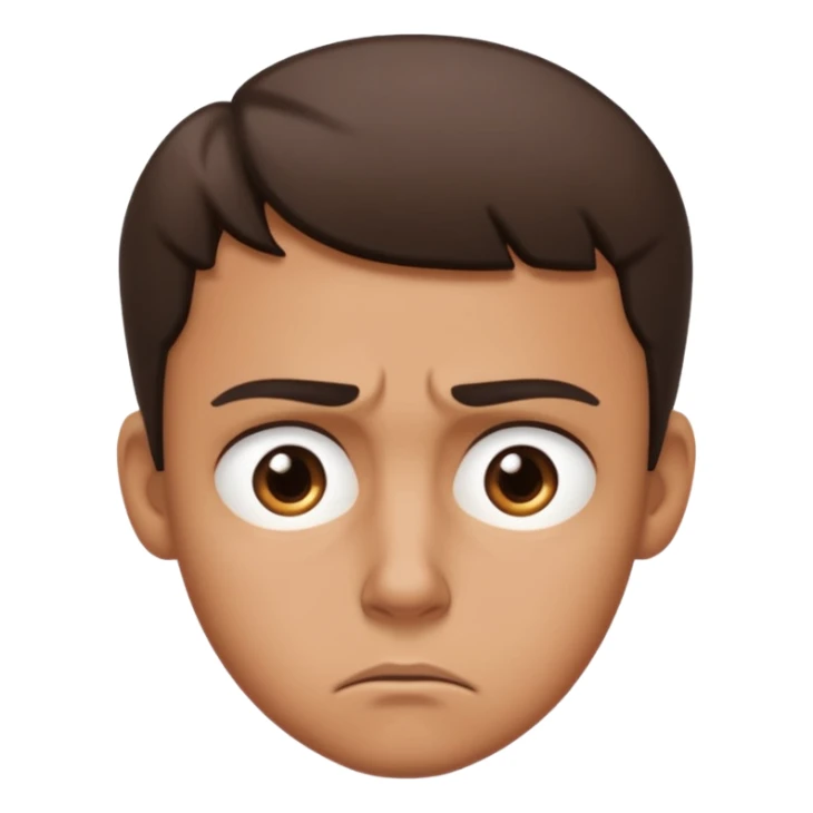 Create one core emoji that clearly represents the emotion “anxious.”
The emoji should show:

Facial tension

Worry or nervousness

A small sweat drop to indicate anxiety

The emoji must visually communicate emotional stress or nervous anticipation without using text. sticker