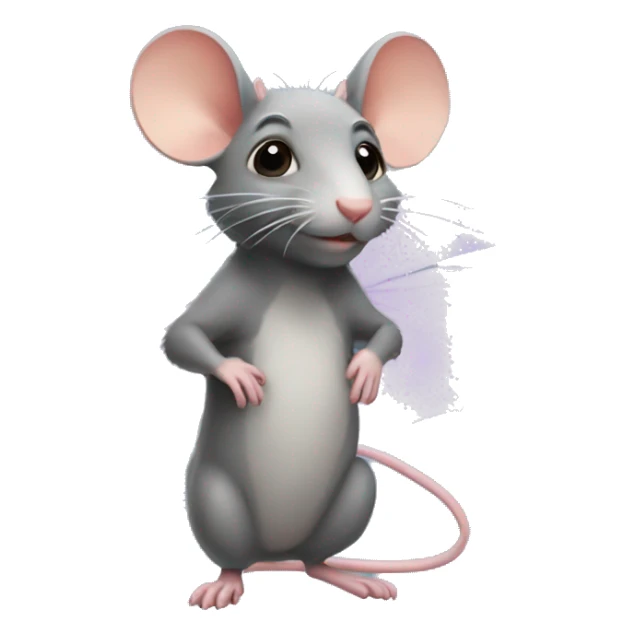 Rat with fairy wings sticker