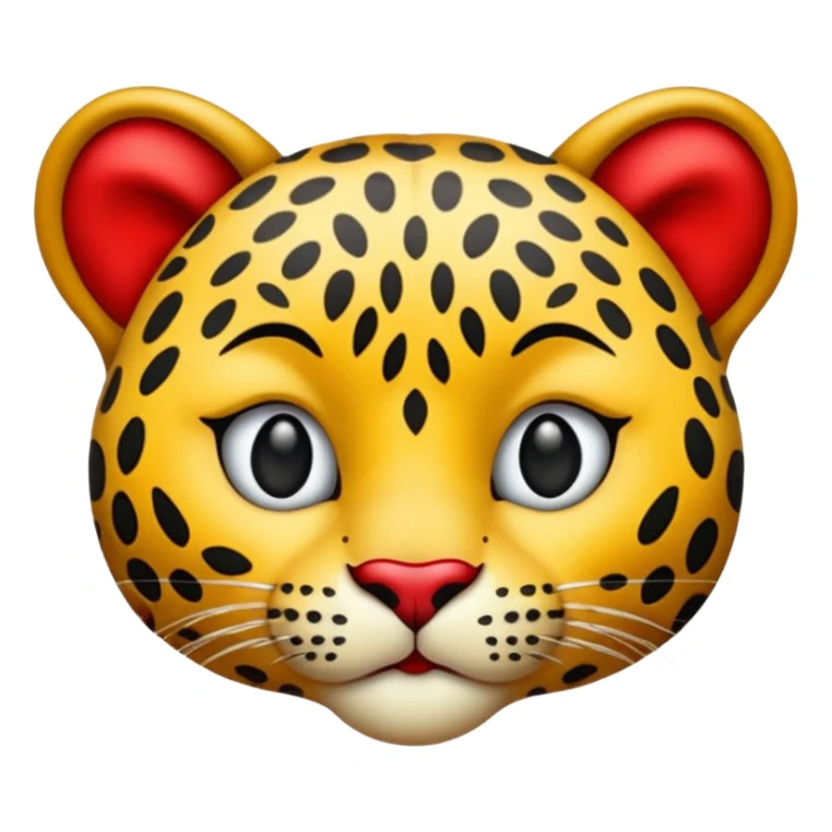 Creami un emoji di un bacio che bacio leopardo sticker